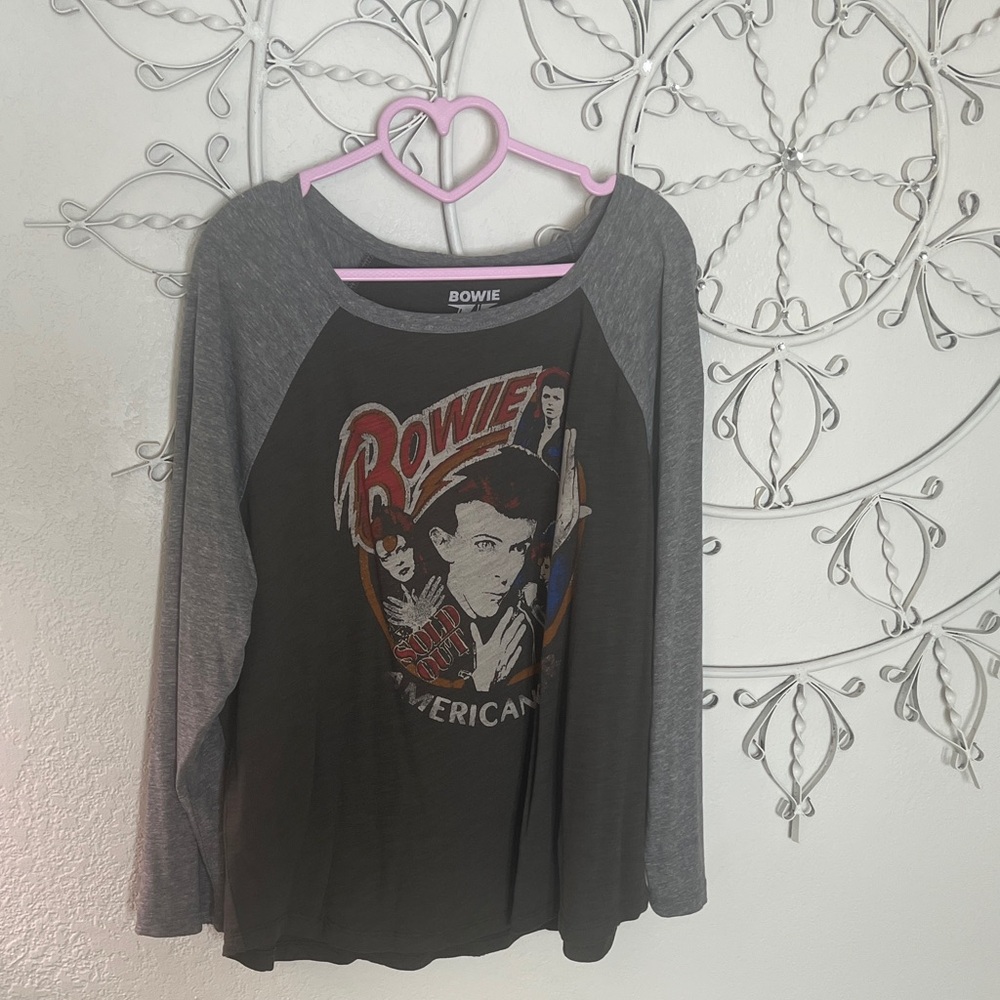 Lucky Brand David Bowie raglan shirt XL